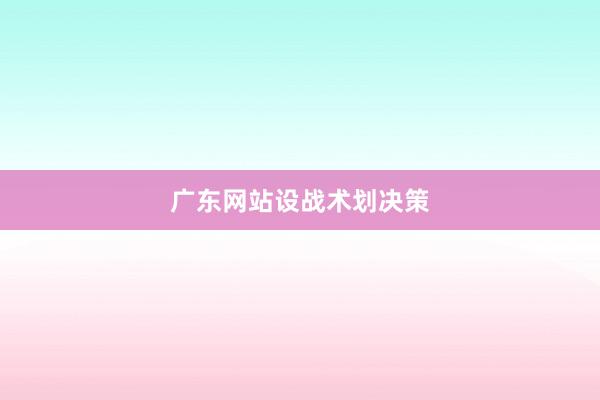 广东网站设战术划决策